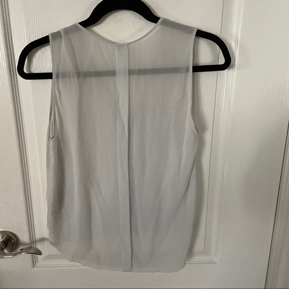 Sheer baby blue Wilfred Blouse - Picture 3 of 4